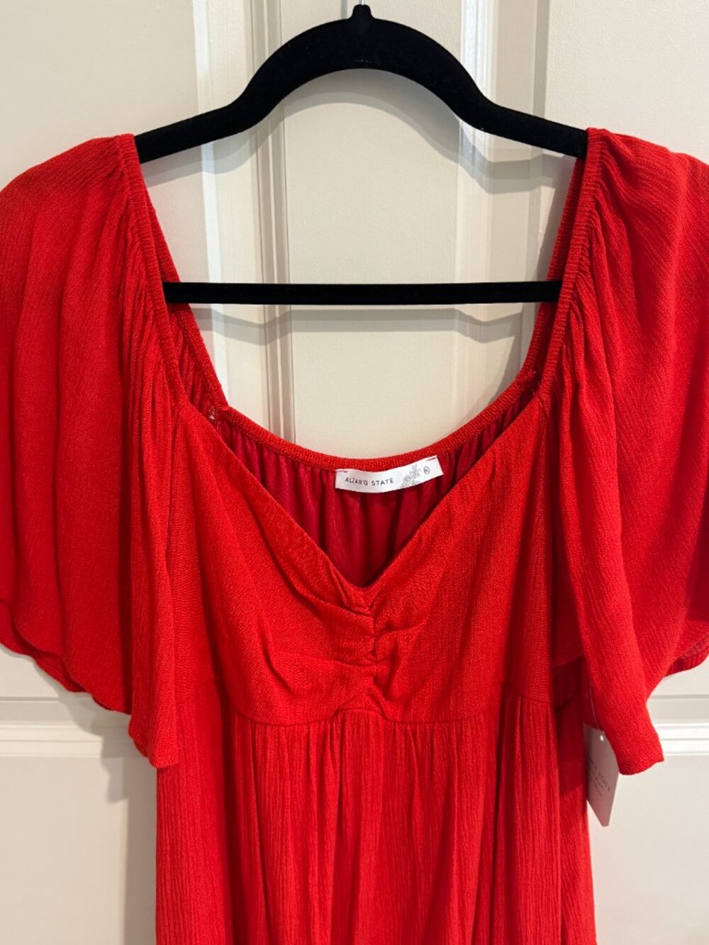 NWT Altar'd State Red Ruffle Dress Size Large - Picture 2 of 5